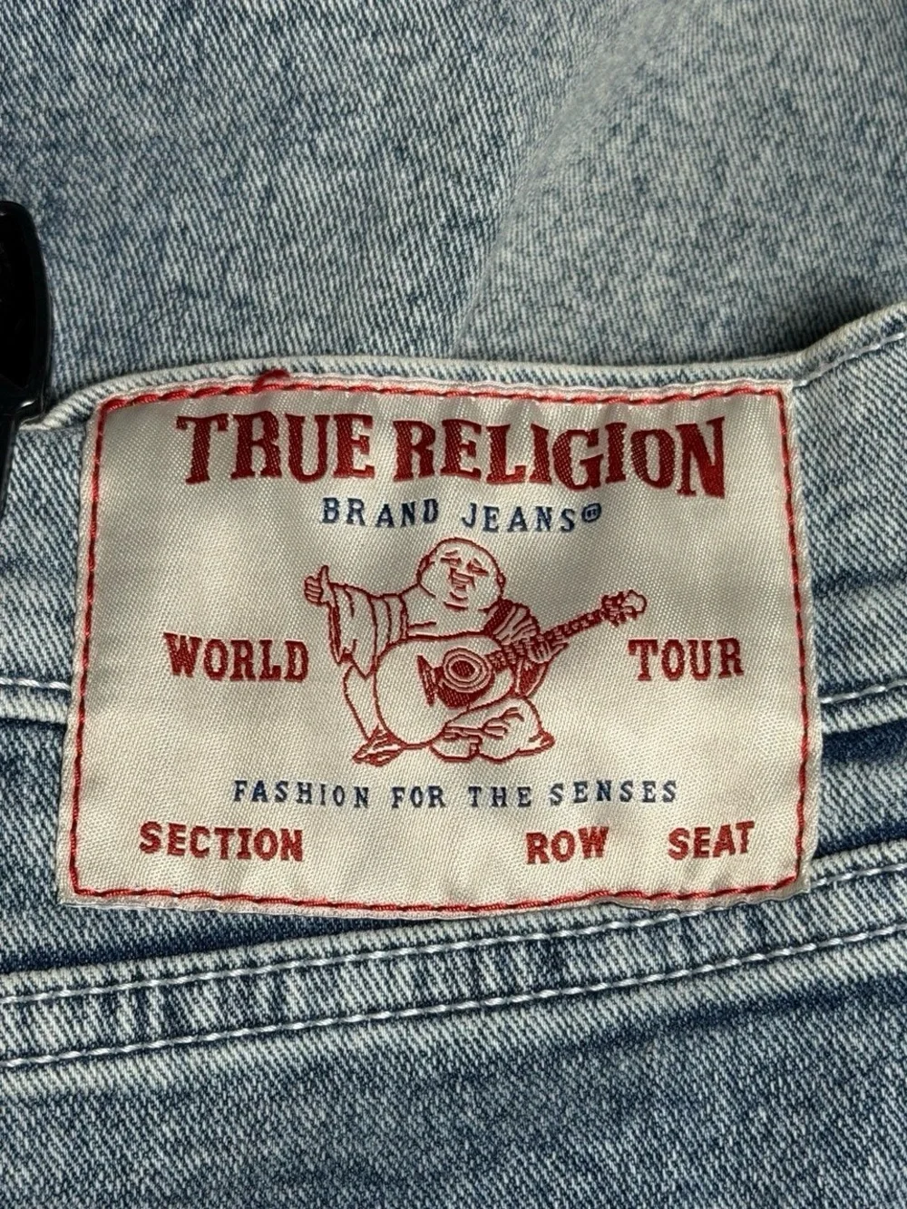 $164 True Religion Relaxed Straight Jeans in Light Blue ~ W36xL34 ~ NEW